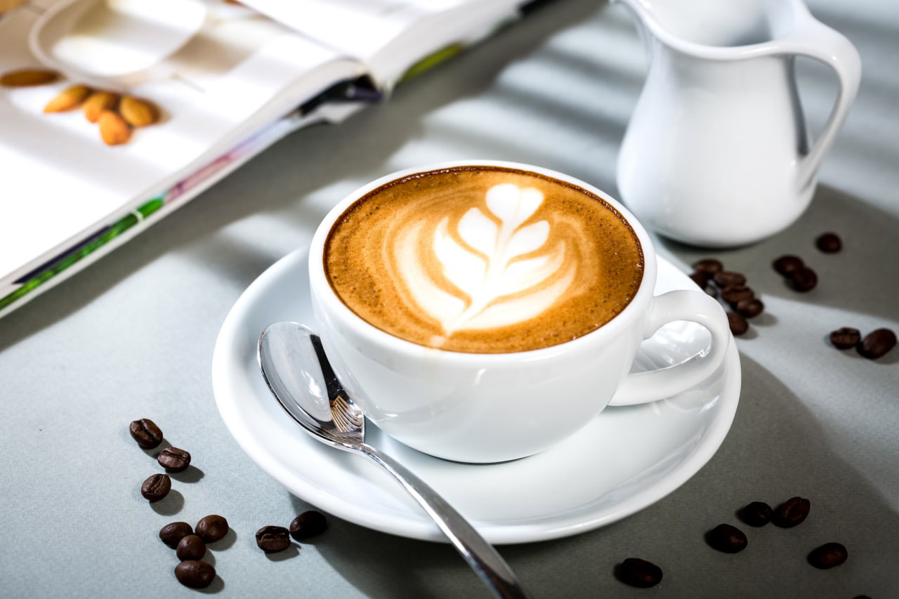 .Coffee beans in a cup