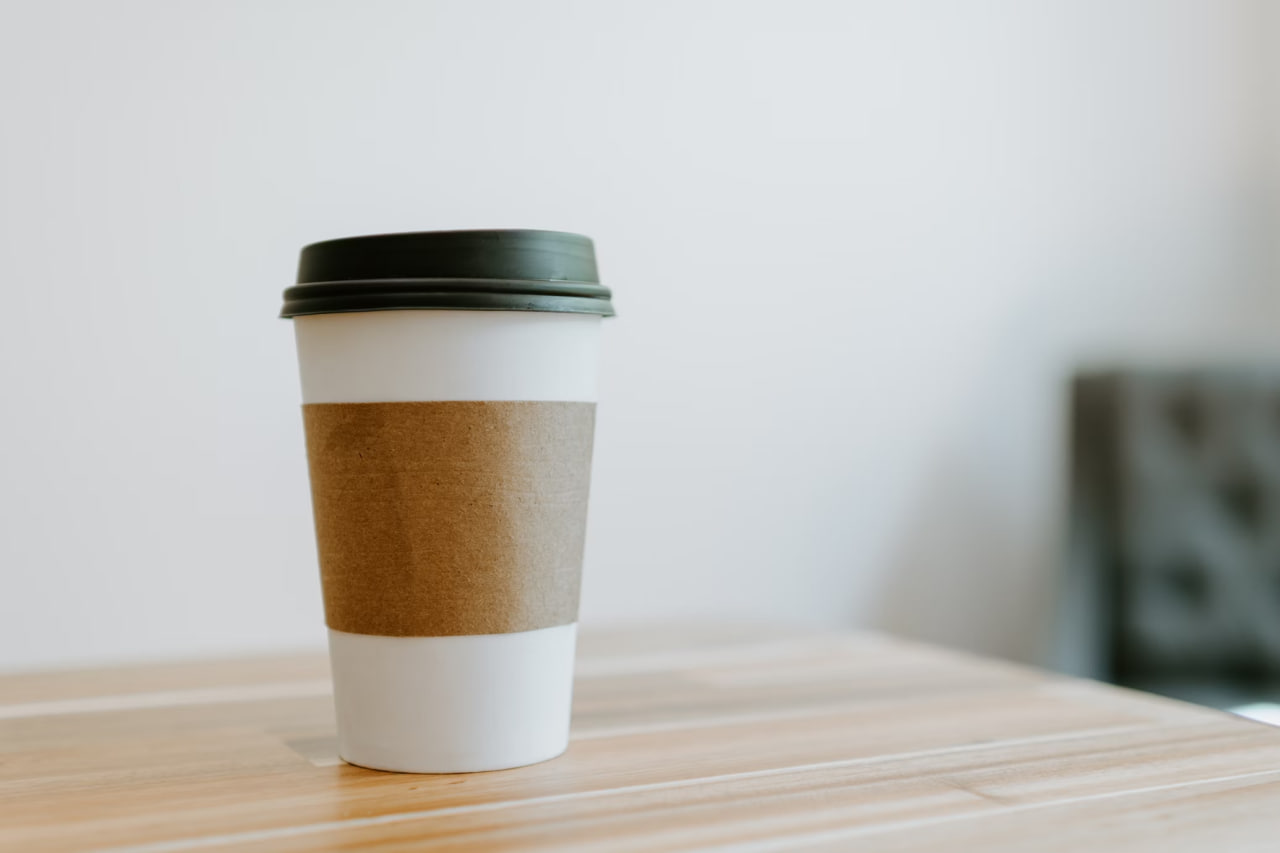 Coffee beans in a cup